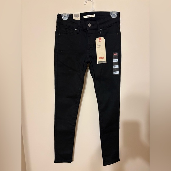 Levi's 711 Women's Skinny Jeans Black Size 2 Short W26 L28 NWTs - Picture 3 of 9